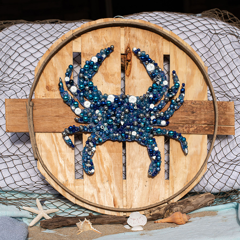 Bead Art Crab Blue