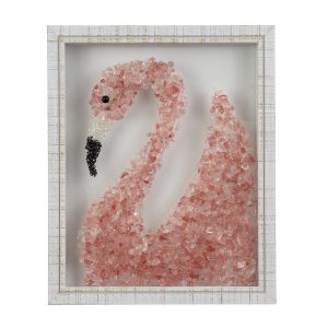 Pirate's Treasure Sea Glass Art Flamingo
