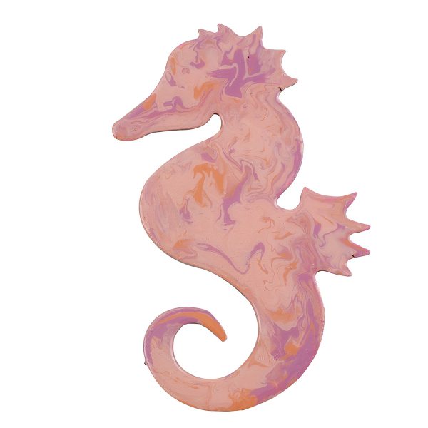 Pirate's Treasure Resin Art Seahorse Pink