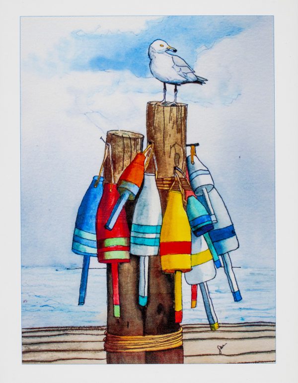 Pirate's Treasure Notecards Buoys and Seagull