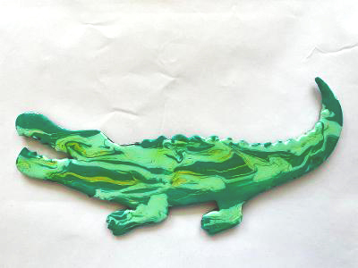 Pirates Treasure Resin Art Alligator