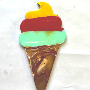 Pirates Treasure Resin Art Ice Cream Cone