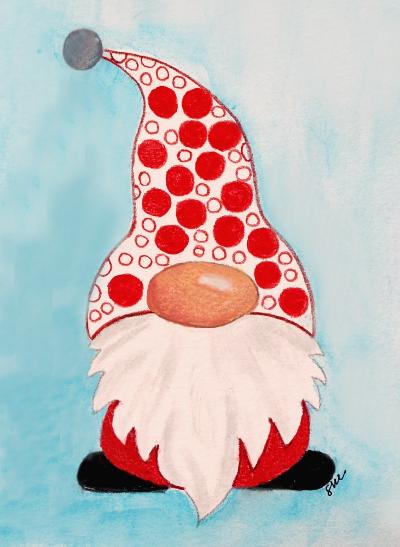 Pirate's Treasure Notecards Gnome With Polka Dot Hat